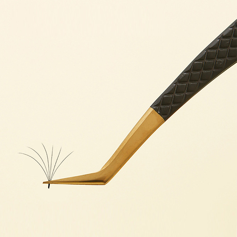 1 vnt blakstienų pincetas Antistatinis nemagnetinis profesionalus pincetas 3D blakstienų priauginimo pincetas 100% uždarantis makiažo įrankis