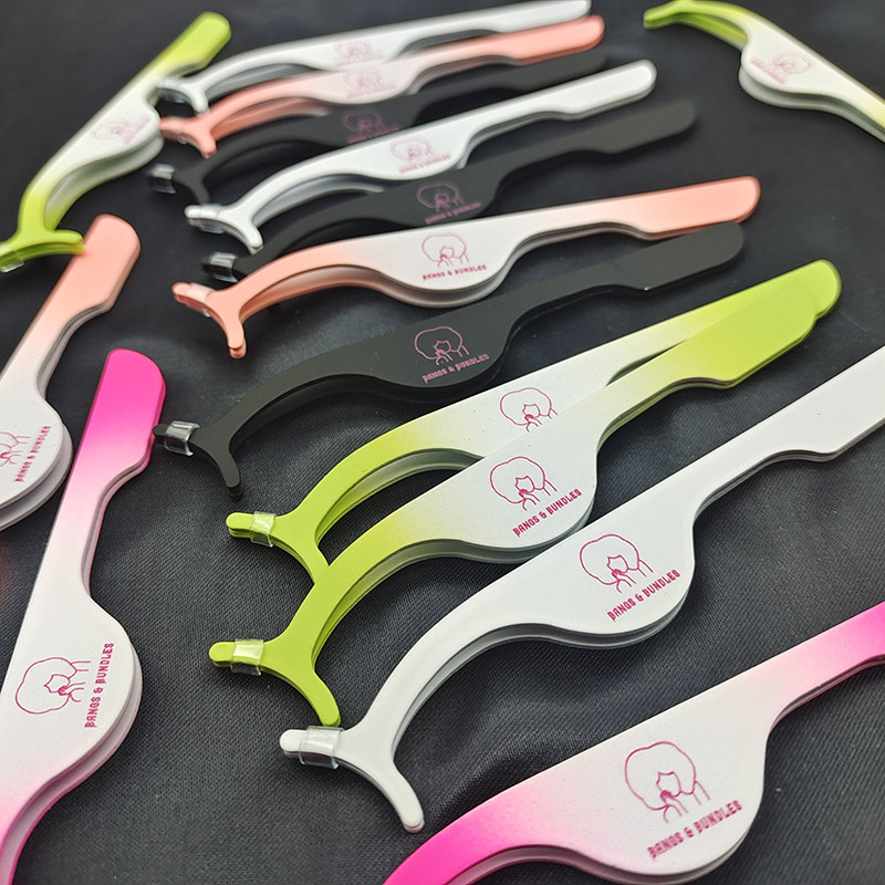 Individualiai pritaikytas dirbtinių blakstienų aplikatorius pincetas, nerūdijančio plieno blakstienų rietiklis blakstienų priauginimo pincetas grožio makiažo įrankiai