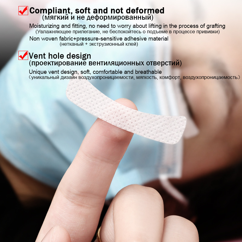 100/200Gb Skropstu pieaudzēšanas plāksteris Medicīniskā neaustie audumi zem acīm Paliktņi Uzlīmes Skropstu pieaudzēšanas piederumi Aplauzuma rīki