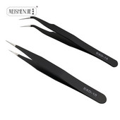 1PC Pincetes Melnas uzacu pincetes Viltus skropstu aplikators Rozā skropstu pincetes Clip Beauty Makeup Tool skropstu pincetes