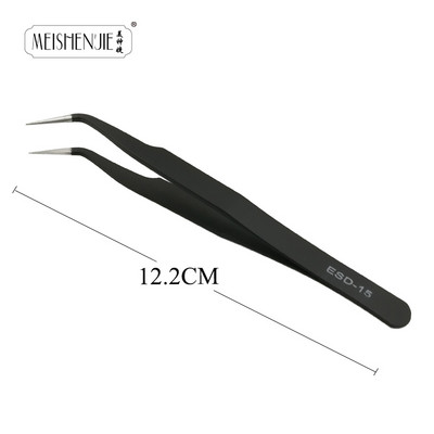 1PC Pincetes Melnas uzacu pincetes Viltus skropstu aplikators Rozā skropstu pincetes Clip Beauty Makeup Tool skropstu pincetes