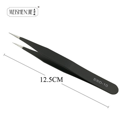 1PC Pincetes Melnas uzacu pincetes Viltus skropstu aplikators Rozā skropstu pincetes Clip Beauty Makeup Tool skropstu pincetes