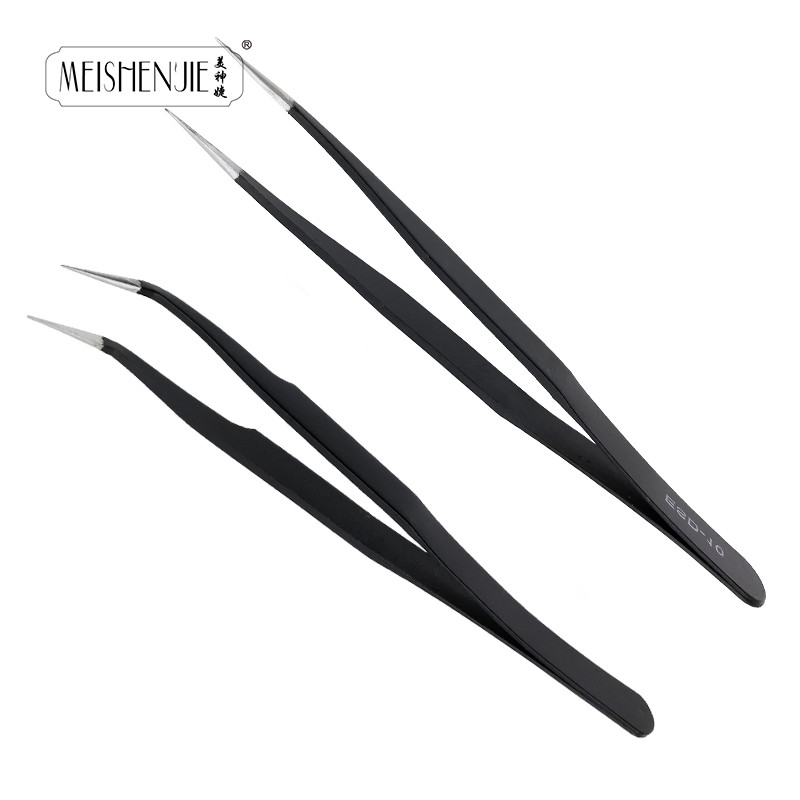 1 vnt Pincetas Juodas antakių pincetas netikrų blakstienų aplikatorius Rožinis blakstienų pincetas Clip Beauty Makeup Tool blakstienų pincetas