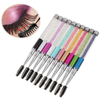 Rhinestone Handle Lash Brush Reusable Eyelash Brushes Mascara Applicator Wand Brushes Eyelash Extension Makeup Tool Eyelashes