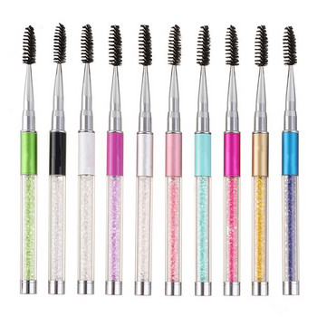 Rhinestone Handle Lash Brush Reusable Eyelash Brushes Mascara Applicator Wand Brushes Eyelash Extension Makeup Tool Eyelashes