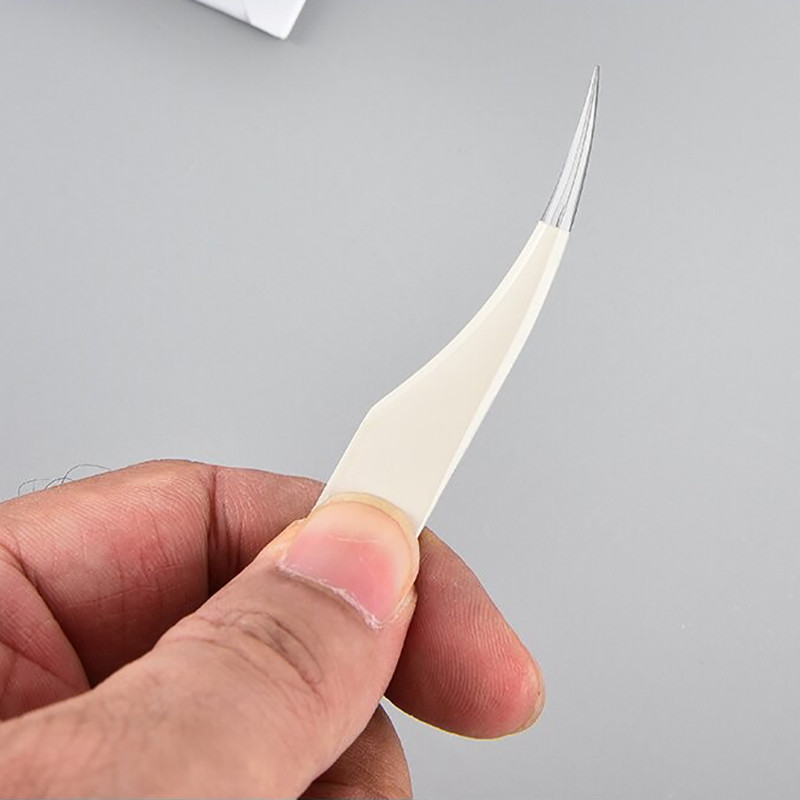 Pluošto antgalio blakstienų priauginimo pincetas tūrio izoliacija Tikslūs blakstienų pincetai Nano technologijos antakiai iš makiažo blakstienų pincetai