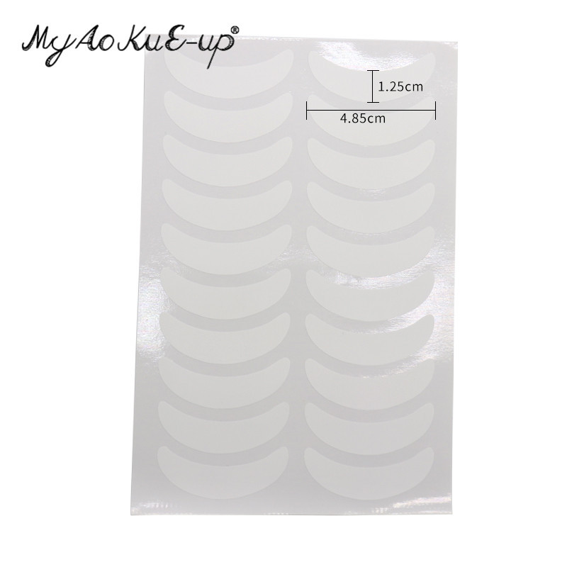 Acu uzlīmes 50 pāri papīra plāksteri zem acīm mākslīgo skropstu pieaudzēšanas plāksteri.