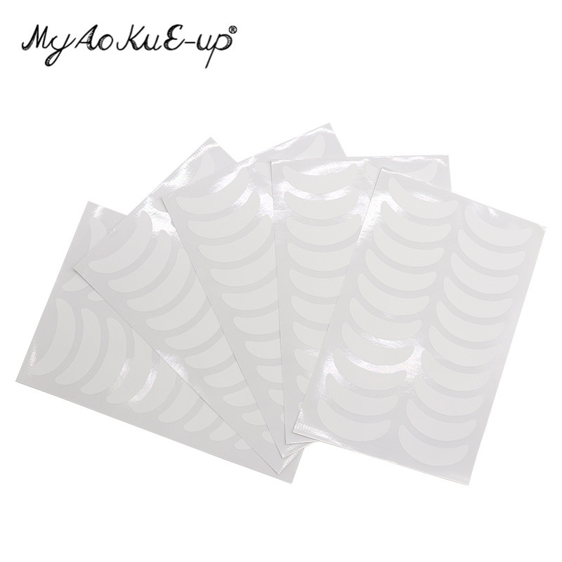 Acu uzlīmes 50 pāri papīra plāksteri zem acīm mākslīgo skropstu pieaudzēšanas plāksteri.