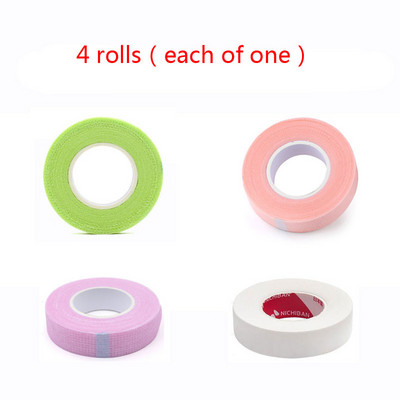 4Rolls skropstu pieaudzēšanas lente zem acu plāksteriem Elpojoša, viegli saplēšama Micropore medicīniskā papīra lente skropstu aplauzuma rīkiem