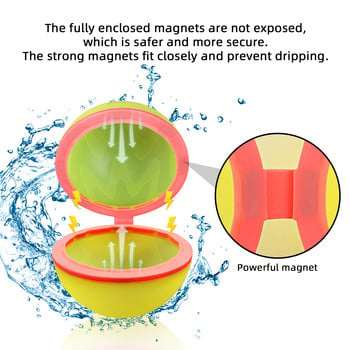 Силиконова магнитна водна топка за многократна употреба, бързо впръскване на вода за битки на открито през лятото, с произволни цветове
