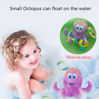 Бебешка играчка за баня, душ, анимационно животно, октопод за дете, пълзящо на плажа, малко дете, вана за баня, плувен басейн, игра, вода