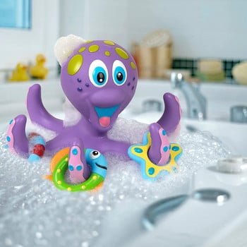Бебешка играчка за баня, душ, анимационно животно, октопод за дете, пълзящо на плажа, малко дете, вана за баня, плувен басейн, игра, вода