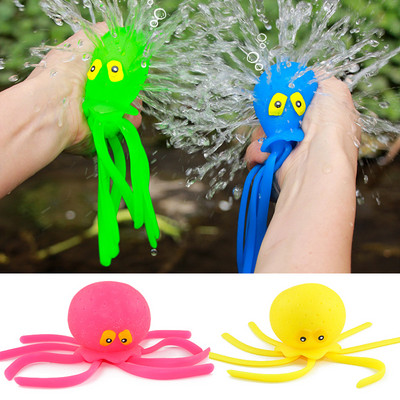 Baby Bath Toys Sponge Water Absorbing Octopus Squeezing Stress Relief Toys Summer Swimming Play Water Toy for Children