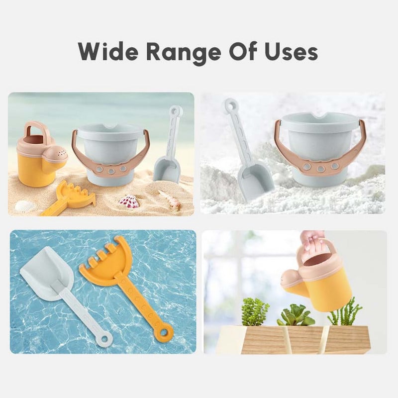 Vaikų smėlio paplūdimio žaislai modeliavimo ledų pyrago modelis Buldozeris paplūdimio kibiras kviečių šiaudų vasara pajūryje Žaisti smėlio vandens žaidimą