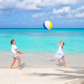 Φουσκωτή μπάλα παραλίας 30 εκ. Πολύχρωμα μπαλόνια Πισίνα πάρτι με νερό παιχνίδι Μπαλόνια Αθλητική μπάλα ντους παραλίας Διασκεδαστικά παιχνίδια για παιδιά