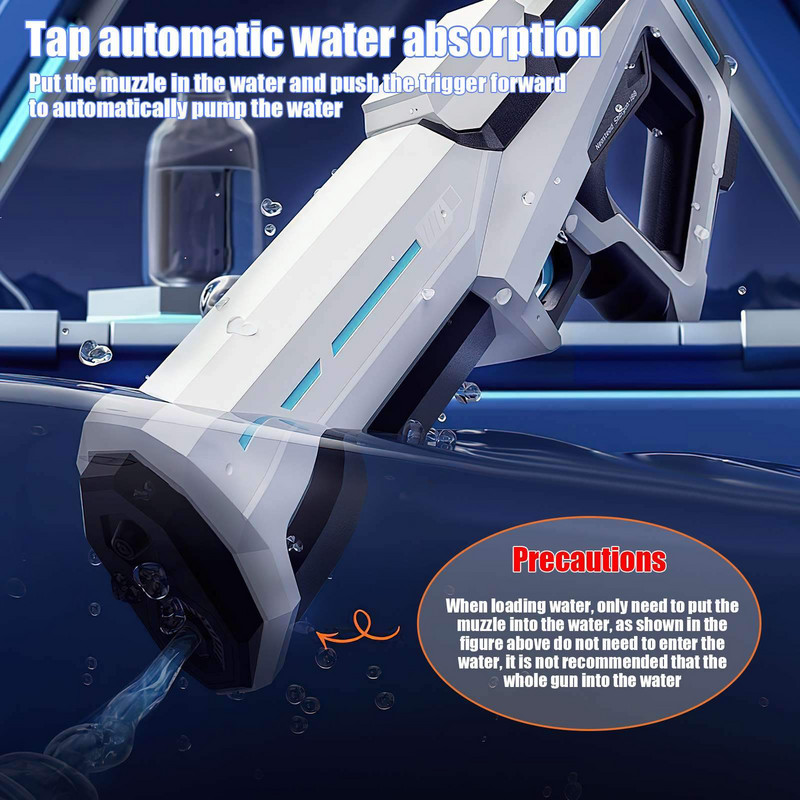 2024-es automatikus nyári elektromos játék vízpisztoly, indukciós vízelnyelő HighTech spray medence strand szabadtéri vízi harci játék gyerekeknek