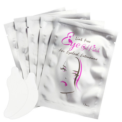 50 porų blakstienų hidrogelinis akių popieriaus pleistras be pūkelių po akimis gelio pagalvėlė, priauginta blakstienų, akių galiukų lipduko apvyniojimo makiažo priemonė