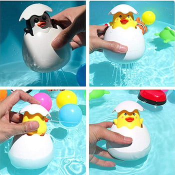 Παιδικά παιχνίδια μπάνιου Baby Cute Duck Penguin Egg Water Spray Sprankler Μπάνιο Παιχνίδια ψεκασμού Παραλία Ντους για κολύμπι για νήπια Παιχνίδια Δώρο