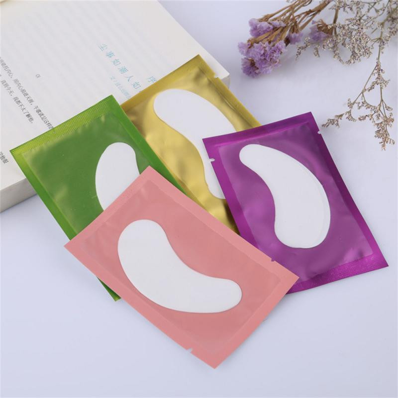 Po akimis pagalvėlių gelio pleistrų rinkinys blakstienų priauginimo reikmenys be pūkelių hidrogelio blakstienų pleistrų grožio priemonė su spalvotu kosmetikos maišeliu