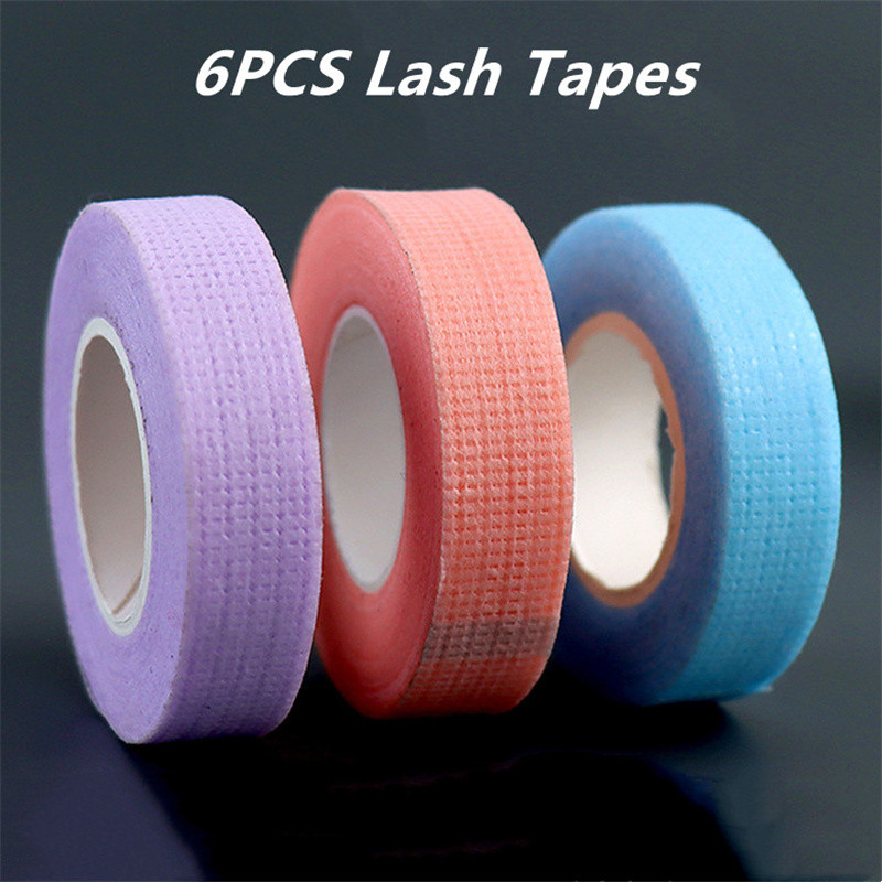 6vnt Micropore Tape blakstienoms Didmeninė prekyba Cilia Micropore Tape Lash Tape Blakstienų kvėpuojanti juosta Minkšta patogi blakstienų juosta