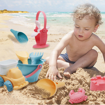 Baby Beach Игра Играчка Детски пясъчник Играчки Силиконов мек пясъчен плажен комплект Играчки за игра на плажа Игра с пясък Вода Количка