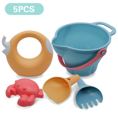 Jocuri de plajă pentru copii Jucării pentru copii cu nisip Jucării Set de set de plajă cu nisip moale din silicon Jucării pentru joacă pe plajă Cărucior de joacă cu apă