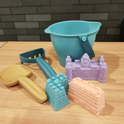 Vasaras bērnu āra pludmales spainis, smilšu pulkstenis, lāpsta, pils, krāsainas rotaļlietas, vecāku un bērnu interaktīva ūdens spēle