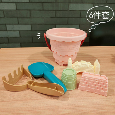 Vasaras bērnu āra pludmales spainis, smilšu pulkstenis, lāpsta, pils, krāsainas rotaļlietas, vecāku un bērnu interaktīva ūdens spēle