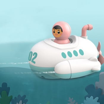 Παιχνίδια μπάνιου μωρού Υποβρύχιο Wind Up Παιχνίδι κουρδιστό πλοίο Σκάφος Παιδικά Παιχνίδια νερού Πισίνα Παιχνίδι παραλίας Μικρό παιδί Παιχνίδια αγοριών Δώρο για παιδιά