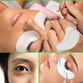 1/3 poros blakstienų pagalvėlės formos akių blakstienų gelio pleistrai po akimis.