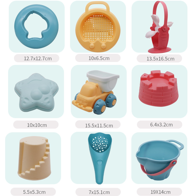 Pludmales rotaļlietas bērniem 5-17gab Baby Beach Game Rotaļlietas Bērnu smilšu kastes komplekts Vasaras rotaļlietas pludmales rotaļām Smilšu ūdens Spēļu Spēļu grozs