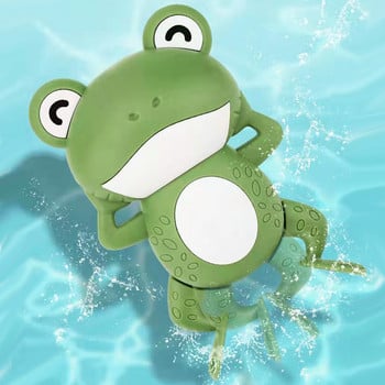 Παιχνίδια μπάνιου για μωρά Παιχνίδια μπάνιου για κολύμπι στην παραλία Χαριτωμένα ζωικά επιπλέουν πάπιες κολύμβησης Βάτραχος κουρδιστά παιχνίδια νερού για βρέφη νεογέννητα