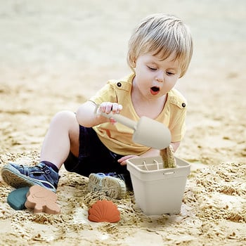 6 бр./компл. Силиконова плажна сензорна кофа Играчка Модел на животни Sand Plage за деца Интерактивна плажна водна игра за родители Играчки за деца