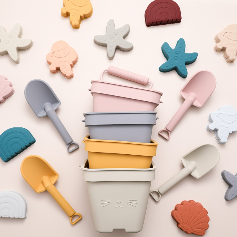 6Pcs/Set Silikonska igračka za senzornu kantu za plažu Životinjski model Pješčana plaža za djecu Interaktivne igračke za roditelje na plaži za igru s vodom za djecu