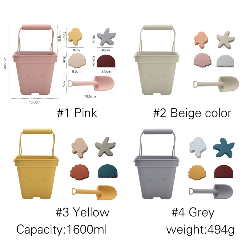 6Pcs/Set Silikonska igračka za senzornu kantu za plažu Životinjski model Pješčana plaža za djecu Interaktivne igračke za roditelje na plaži za igru s vodom za djecu