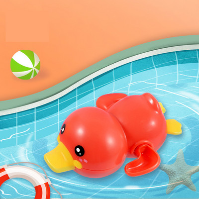 Παιχνίδια μπάνιου Κλασικά κινούμενα σχέδια Ζώο χαριτωμένο ζώο πάπια κουρδίζουν με αλυσίδα για μπάνιο κουρδιστό παιχνίδι λουτρό Παιχνίδι νερού παραλίας για παιδιά