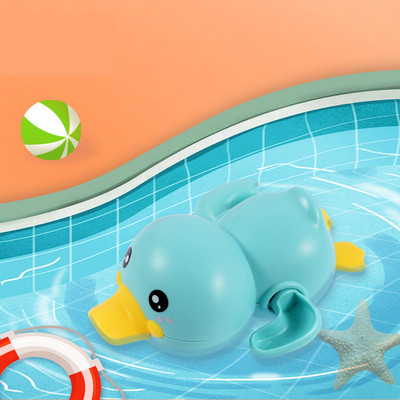 Παιχνίδια μπάνιου Κλασικά κινούμενα σχέδια Ζώο χαριτωμένο ζώο πάπια κουρδίζουν με αλυσίδα για μπάνιο κουρδιστό παιχνίδι λουτρό Παιχνίδι νερού παραλίας για παιδιά