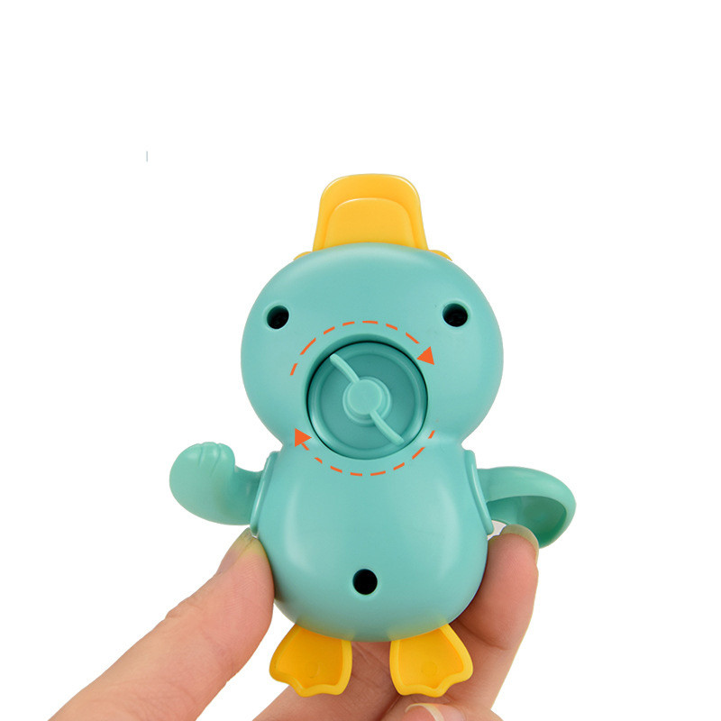 Παιχνίδια μπάνιου Κλασικά κινούμενα σχέδια Ζώο χαριτωμένο ζώο πάπια κουρδίζουν με αλυσίδα για μπάνιο κουρδιστό παιχνίδι λουτρό Παιχνίδι νερού παραλίας για παιδιά