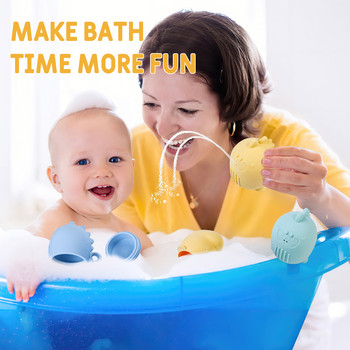 3 τμχ Παιχνίδια μπάνιου μωρού για μπάνιο Χαριτωμένη πισίνα δεινοσαύρων Παραλία Κλασικό παιχνίδι νερού για παιδιά Παιχνίδια που παίζουν νερό