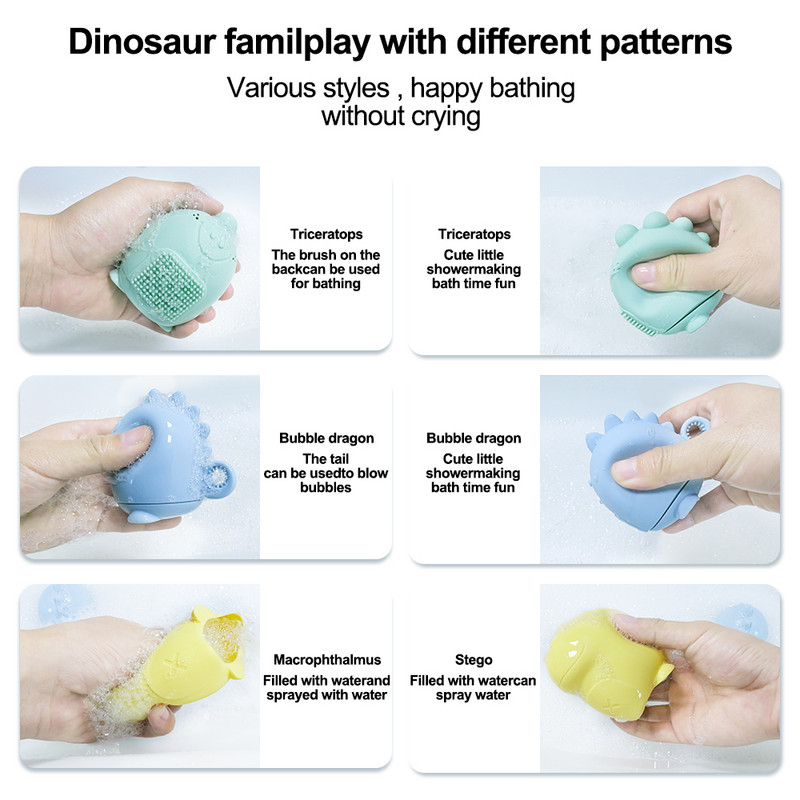 3gab bērnu vannas rotaļlietas peldēšanās piemīlīgs dinozaurs peldbaseins pludmales klasiska ūdens rotaļlieta bērniem ūdens rotaļlietas