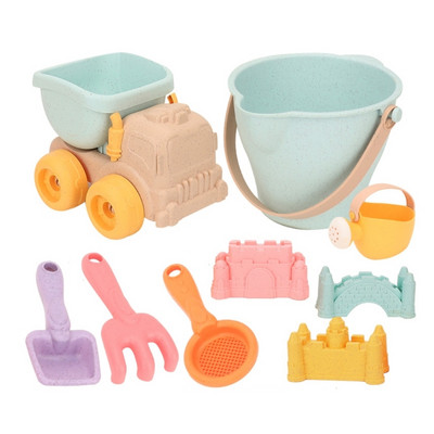 Bērnu pludmales rotaļlieta smilšu pils skulptūra pelējuma rotaļlieta kravas automašīna grābeklis piejūras ūdens rotaļlieta