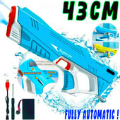 43 cm pilnībā elektriska automātiska ūdens pistole rotaļlietu pistole, pārnēsājama bērniem vasaras pludmales āra fantāzijas rotaļlietas zēniem, bērnu spēle