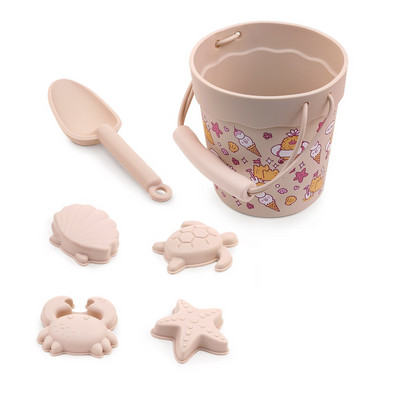 6 ks detských kreslených letných plážových hračiek na bagrovanie, plastové vedro, fľaša na zalievanie, lopata, detské plážové vodné hračky