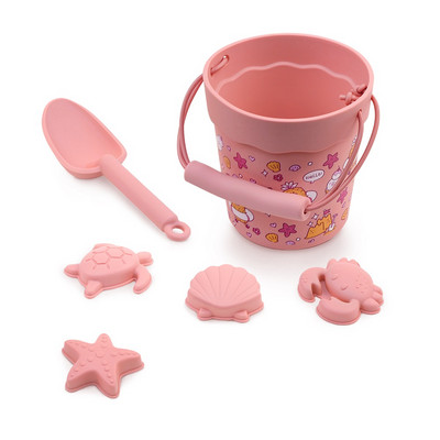 6 ks detských kreslených letných plážových hračiek na bagrovanie, plastové vedro, fľaša na zalievanie, lopata, detské plážové vodné hračky