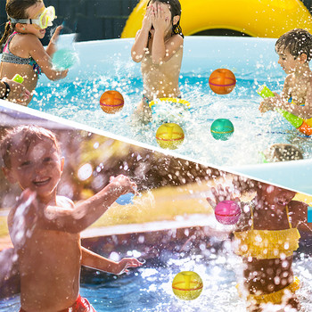 12 τμχ Μαγνητική επαναχρησιμοποιούμενη μπάλα νερού Μπαλόνια Γρήγορης Γέμισης Πισίνα Παιχνίδια μπάνιου παραλίας Αυτοσφραγιζόμενη βόμβα νερού για παιδιά Υπαίθριες δραστηριότητες