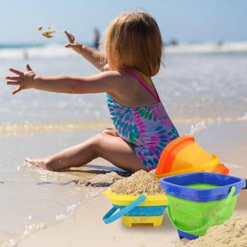 Детски играчки за игра с вода, сгъваема преносима кофа с пясък, лятна играчка на открито, плажна игра, игра с пясъчна вода, играчка за момчета, детска плажна играчка