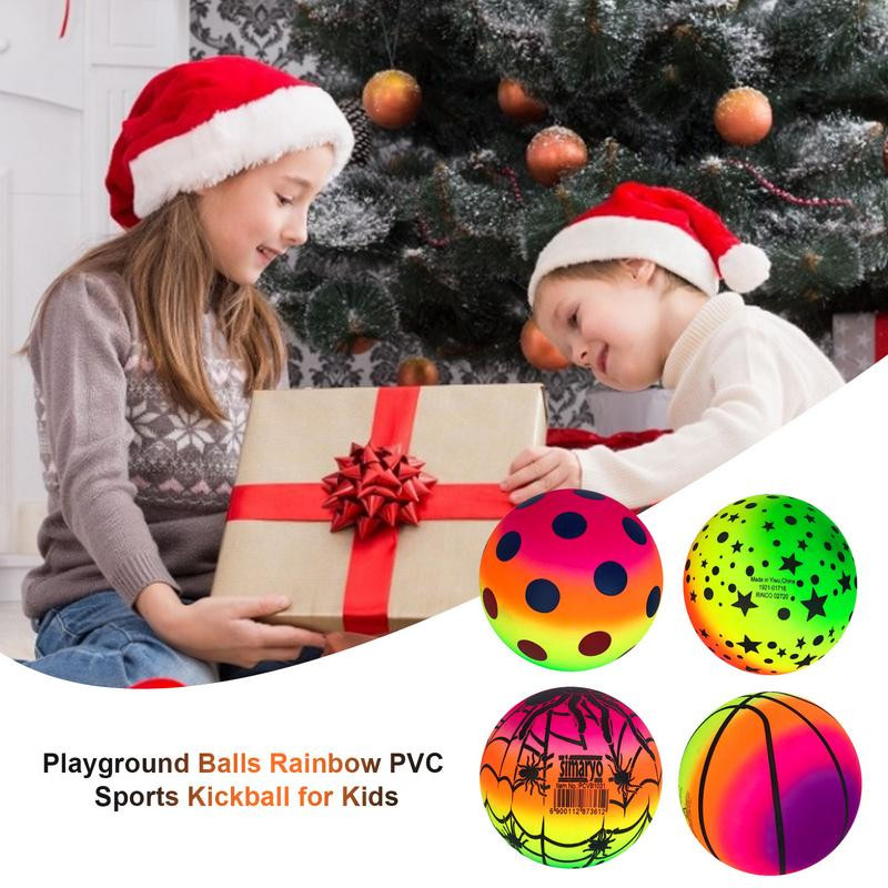Lopta za igralište od 6 inča Šarene lopte za plažu na napuhavanje Rainbow PVC Sport Kickball Dječji rukomet za dvoranu i na otvorenom