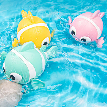 Μωρά παιχνίδια μπάνιου Χαριτωμένα ψάρια κολύμβησης κινούμενα σχέδια Ζώο που επιπλέει Wind Up Toys Παιχνίδι νερού Κλασικά κουρδιστά παιχνίδια για νήπια