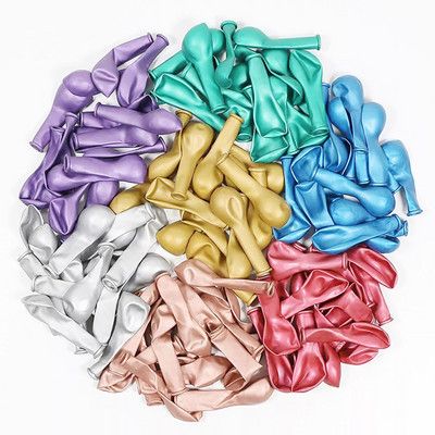 20/30/50gab 5 collu hromēti metāliski lateksa baloni kāzu dzimšanas dienas ballītes dekorēšana bērnu duša Piepūš globusus Piepūš globusus