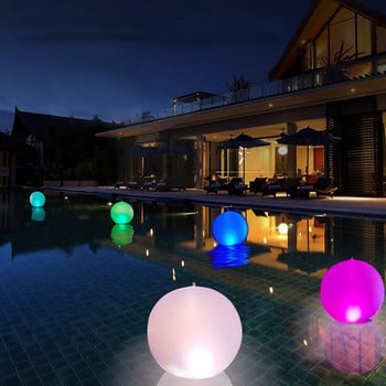 40 см плажна топка за игра на плувен басейн с LED светлина Лятна игра на водно парти на открито Спортни играчки 16 цвята Светещи надуваеми топки